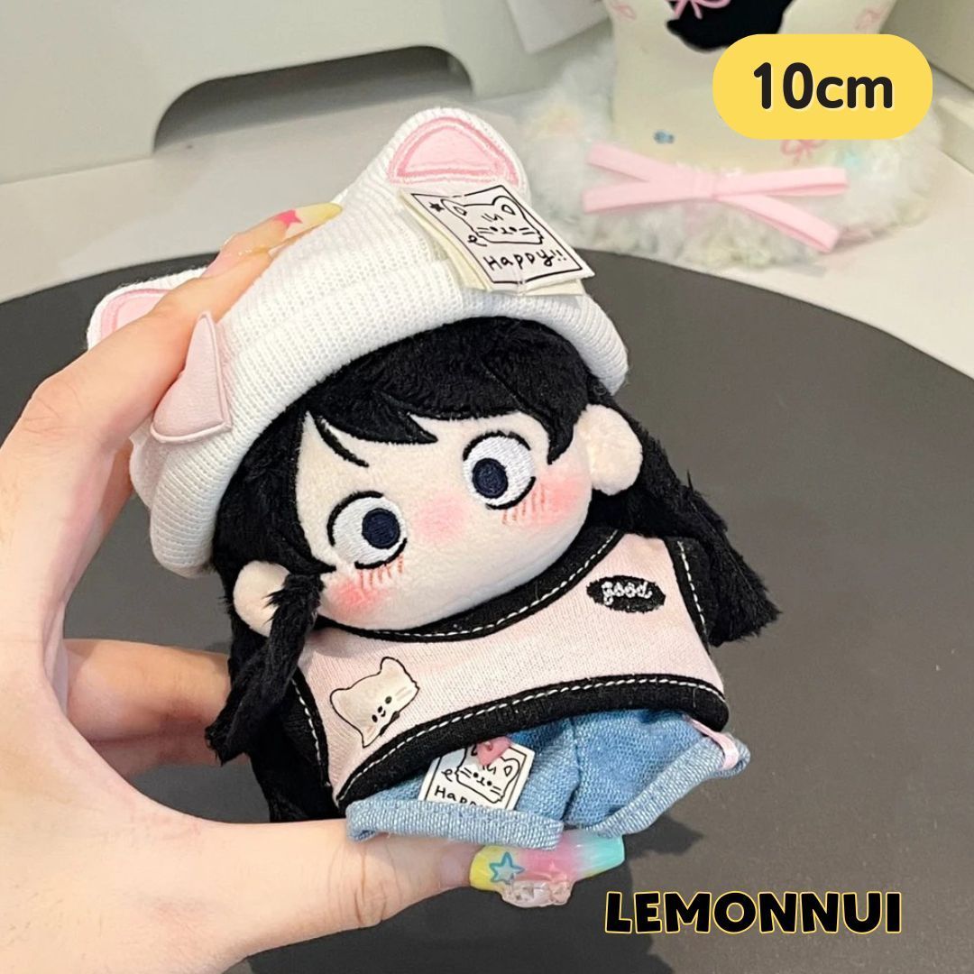 10cm 着せ替 ぬいぐるみ服 帽子付き天使界隈 水色 ぬい活 綿人形 棉花娃娃 10cm 着せ替え ぬいぐるみ服 10cm 帽子付き 天使界隈 水色 ぬい
