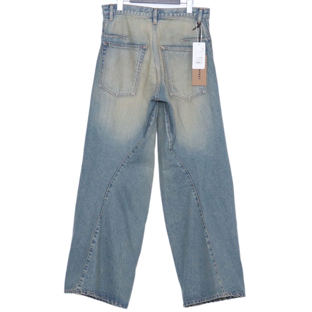 NVRFRGT デニムパンツ NF241P08B サイズ1 NVRFRGT 3D Twisted Wide Leg Jeans サイズ1 インディゴ NF241P08B