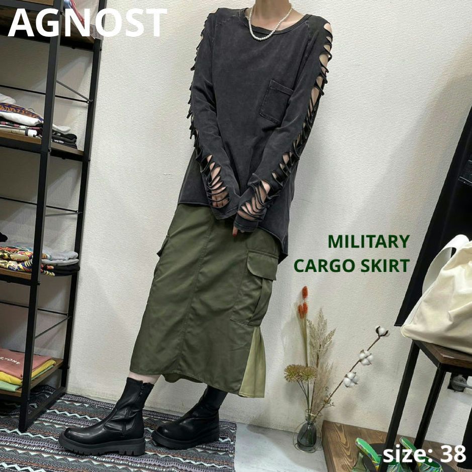 AGNOST / MILITARY CARGO SKIRT ミリタリーカーゴスカート アーミー