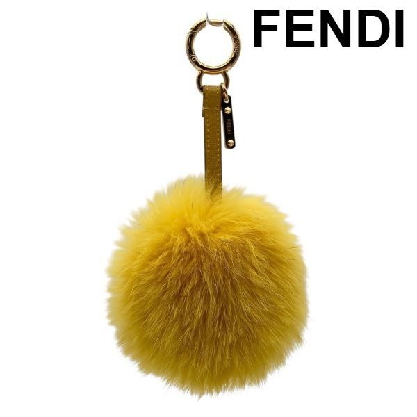 フェンディ FENDI ポンポンチャーム M 正規品 FENDI(フェンディ) ポンポン チャームキーホルダー レッド