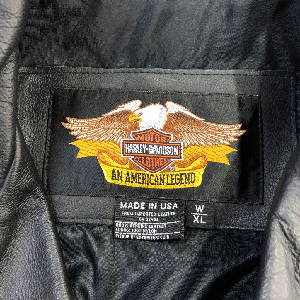 USA製 HARLEY DAVIDSON ハーレーダビッドソン レザー ダブルライダース