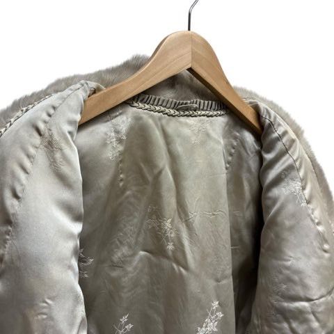 美品 フレア袖 サファイアミンクファーコート 裏地総柄 リアルファー 毛皮 M位 4.8万円からお値下げ◎サファイアミンク ファーコート ロング丈