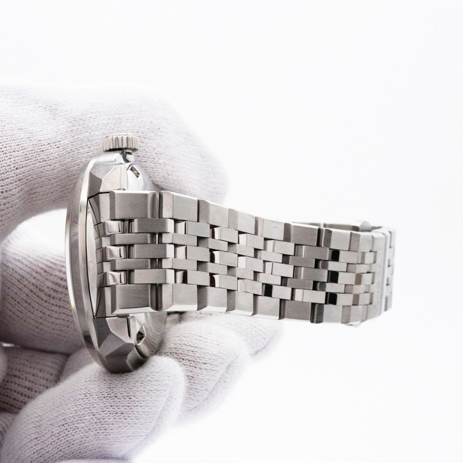 シルバー文字盤腕時計 メンズ