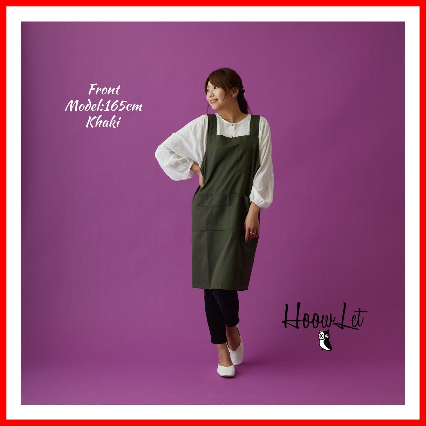 継続 商品 大きいサイズ h型 エプロン ゆったりめ エプロン ビッグサイズ BIG 男女兼用 LL 3L おしゃれ フーレット レディース メンズ DIY アウトドア カフェ 保育士 HoowLet 介護 ポケット シンプル ツイル ペン差し付き 可能