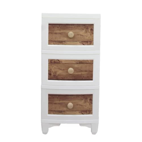 数量 アンティークブラウン 3段 北欧風ビンテージチェスト coco リルデココ de Lilou