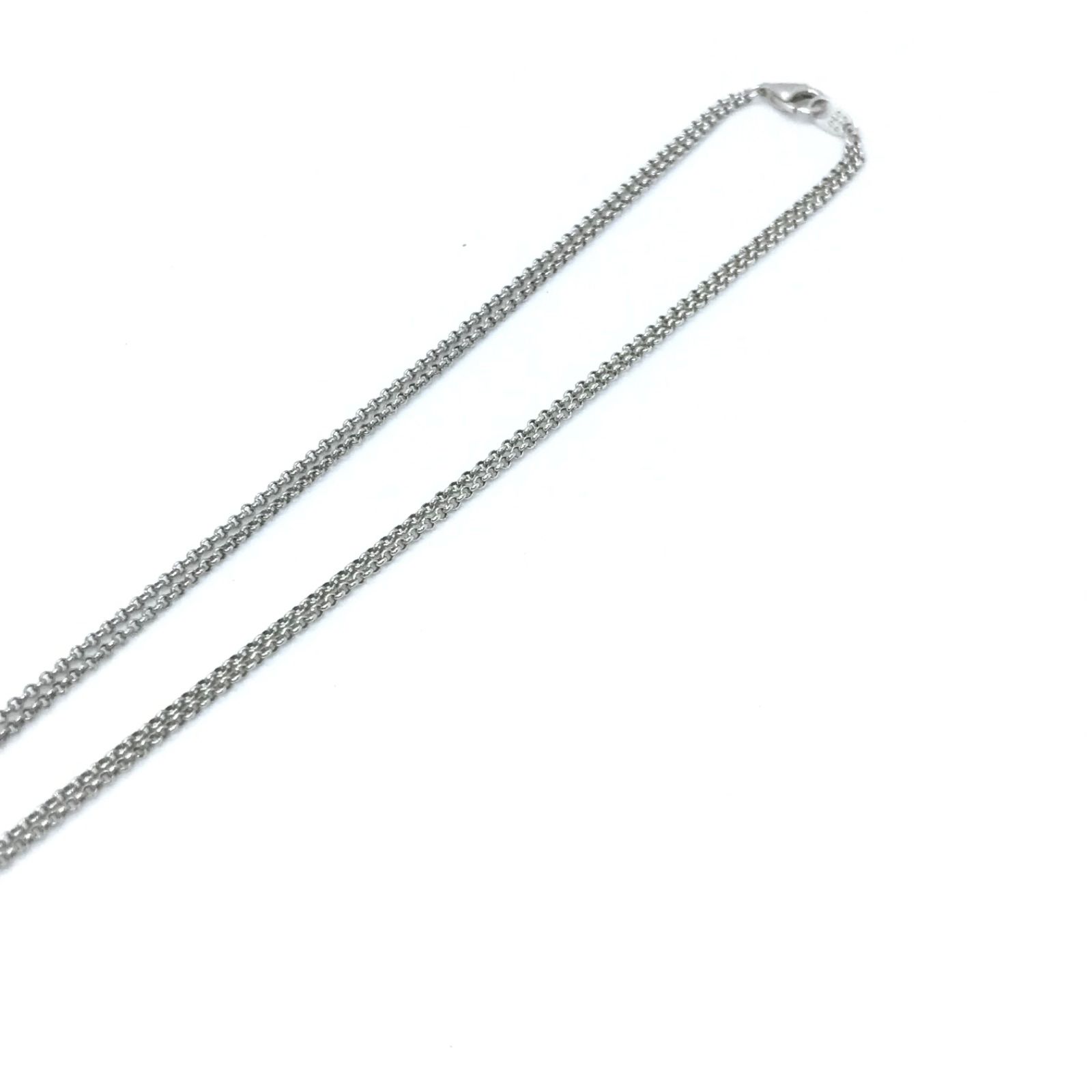 美品】ete エテ 2連ハートモチーフネックレス シルバー K10
