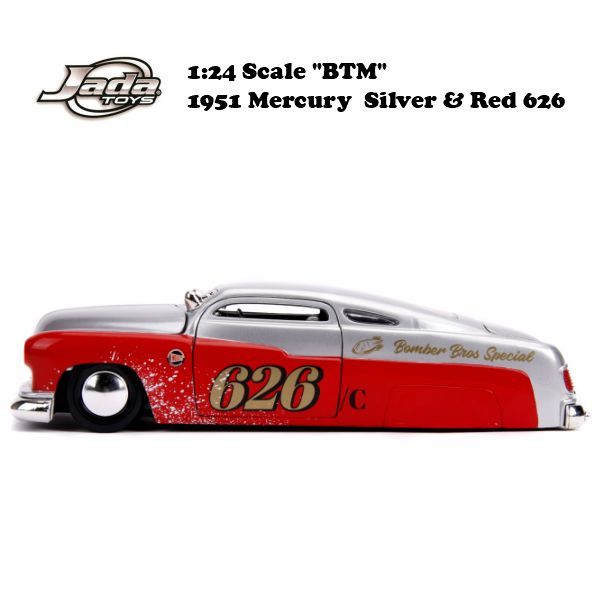Jada JADATOYS 1/24 BTM 1951 Mercury Silver & Red 626