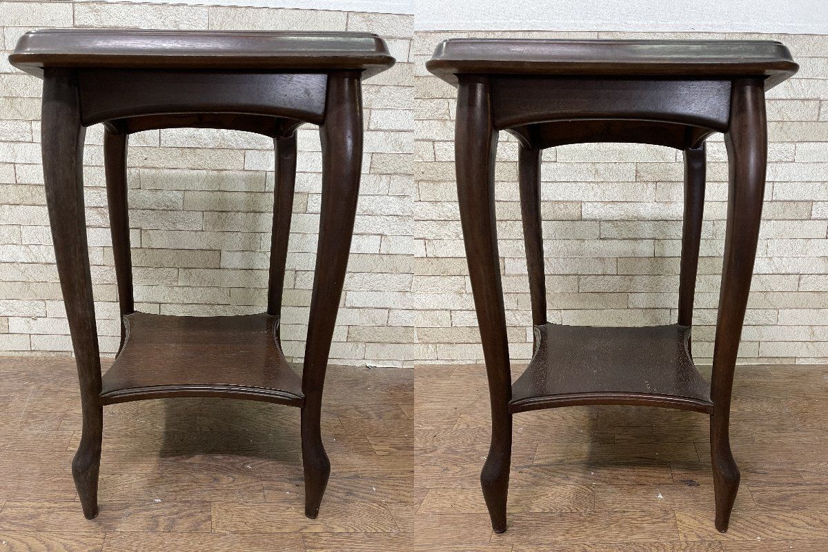 maruni ベルサイユ ブビンガ 電話台 サイドテーブル 花台 飾り台 猫脚 ○maruni マルニ ベルサイユシリーズ ブビンガ 電話台 サイドテーブル