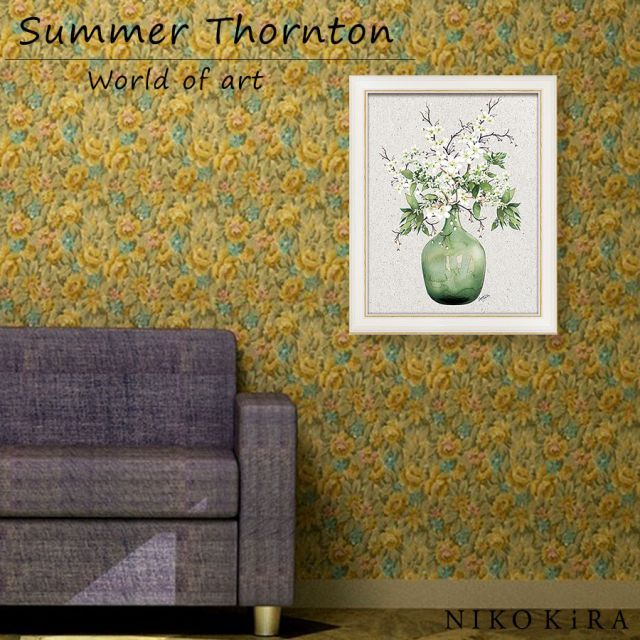 川島眞佐「石部桜」M50号油彩,会津の有名桜,見事な枝ぶり描写,晴れやか