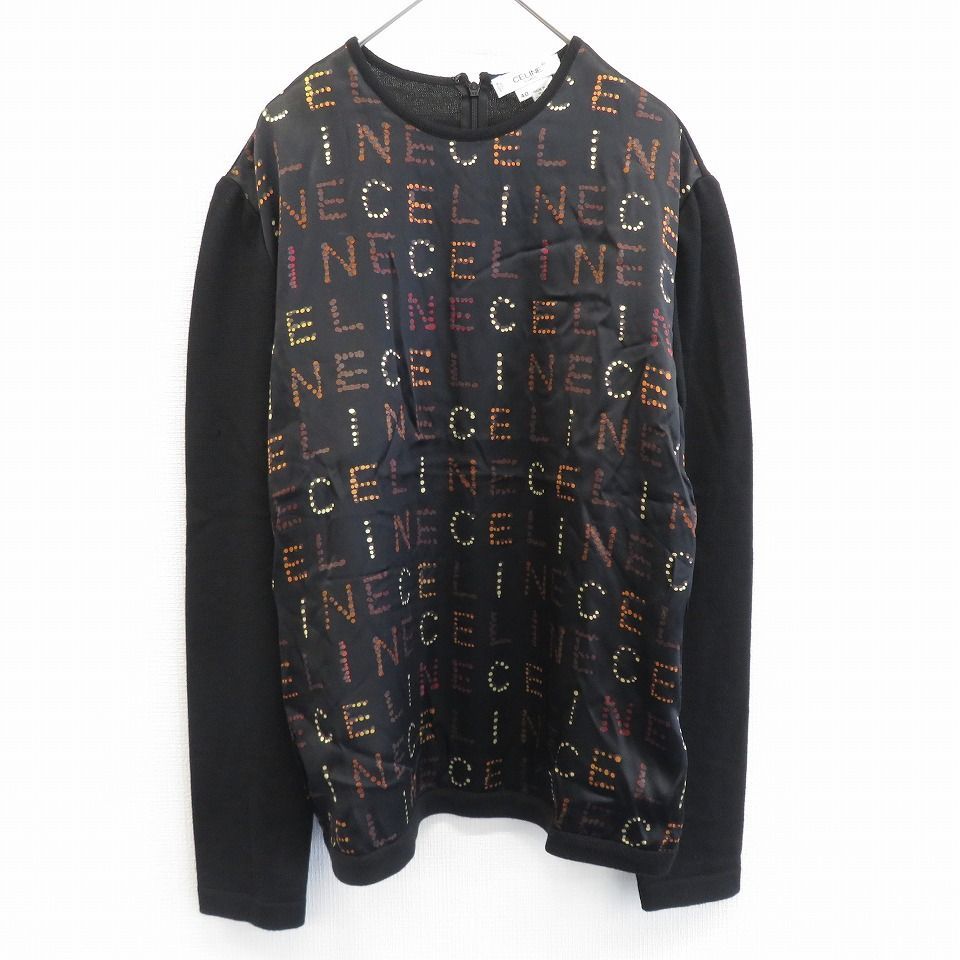 セリーヌ CELINE シルク イタリア製 トップス ニット ロゴ セリーヌ CELINE シルク イタリア製 トップス ニット ロゴ