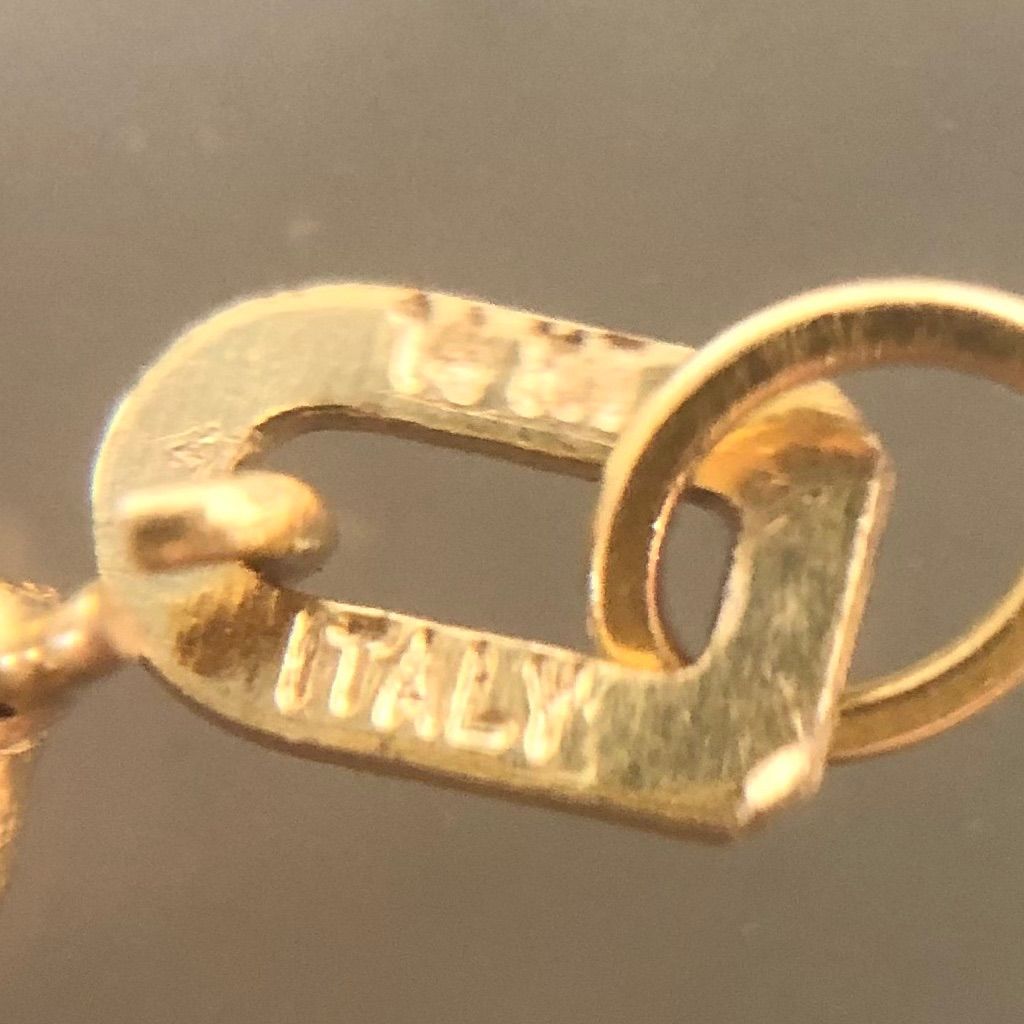 ☆14KT ITALY 刻印 後K チェーン切れ ジャンク ゴールドネックレス