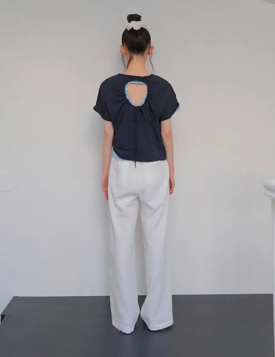 moui モック リネン バンディング スラックス パンツ DECORATOM_COM_BR