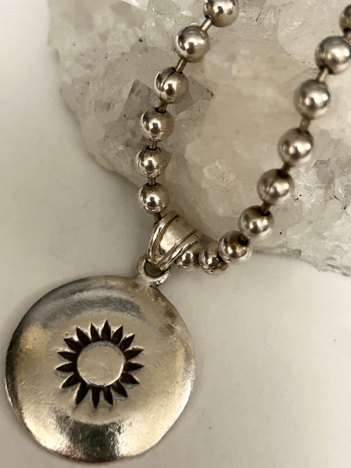 80年代MEXICO製ヴィンテージSILVER925FATボールネックチェーン