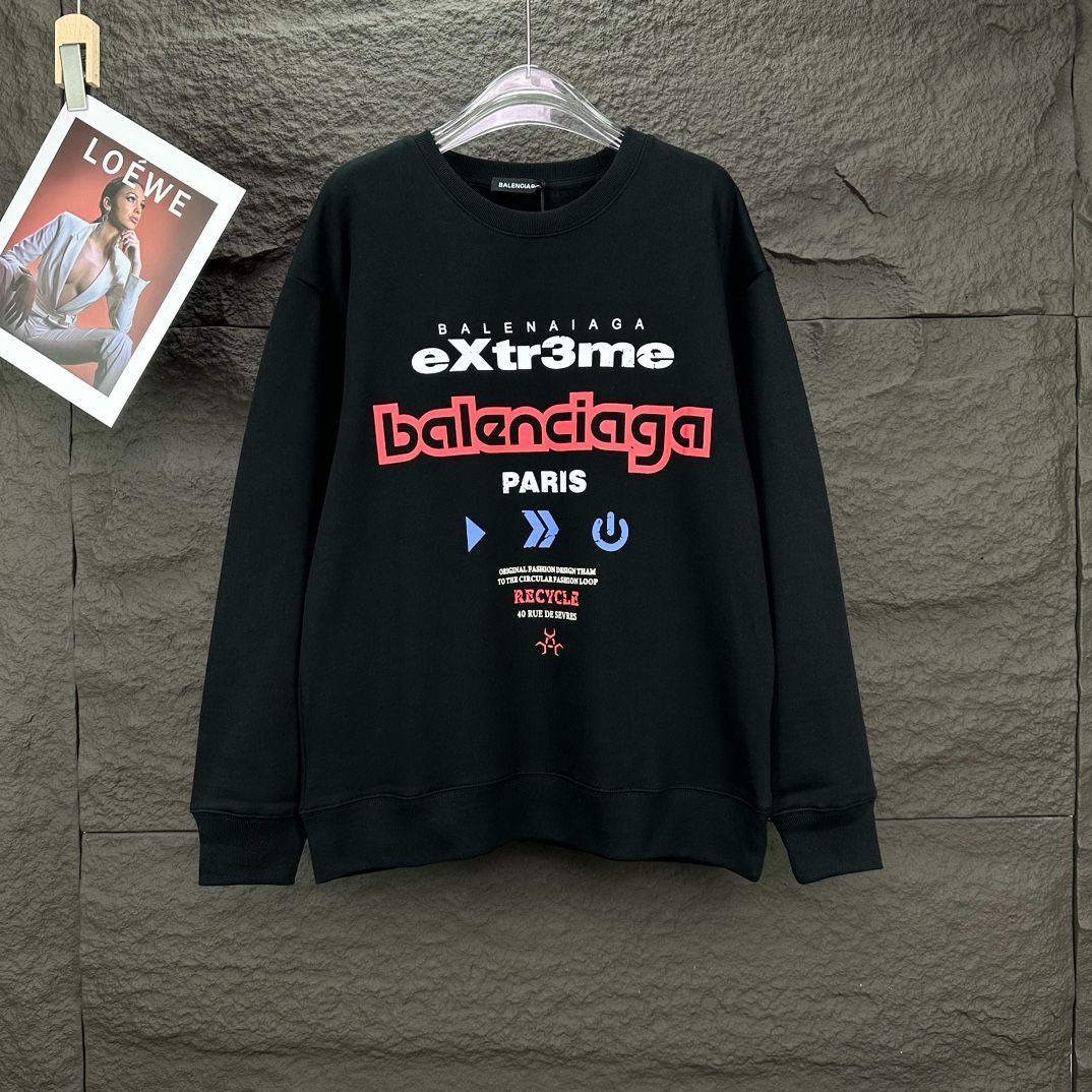 Balenciaga バレンシアガ 2024 新作 文字 ロゴ カップル ラウンド 