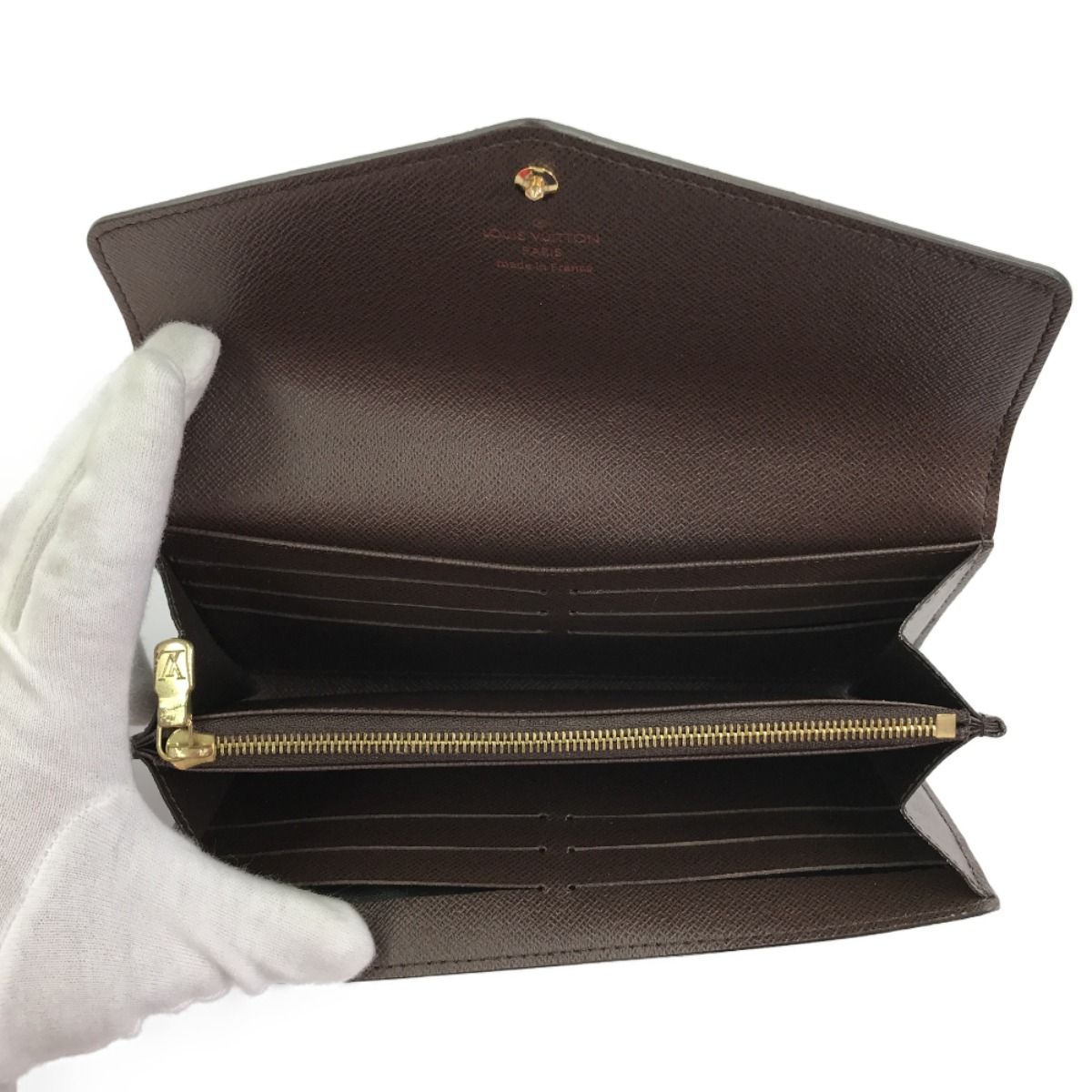未使用品！LV【ルイ ヴィトン】ダミエ ポルトフォイユ・サラ 長財布
