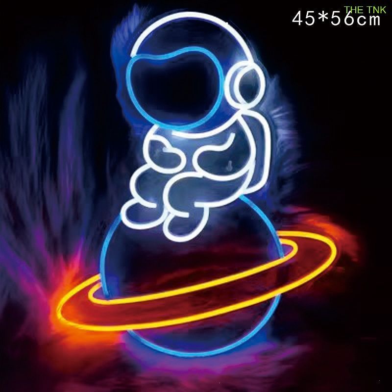 ネオンサイン 壁掛け ネオンイト 宇宙飛行士 発光サイン ネオン管 壁装飾 おしゃれ LED ネオン看板 部屋 インテリア バー カフェ 車 屋内 販売店 趣味 照明 D770