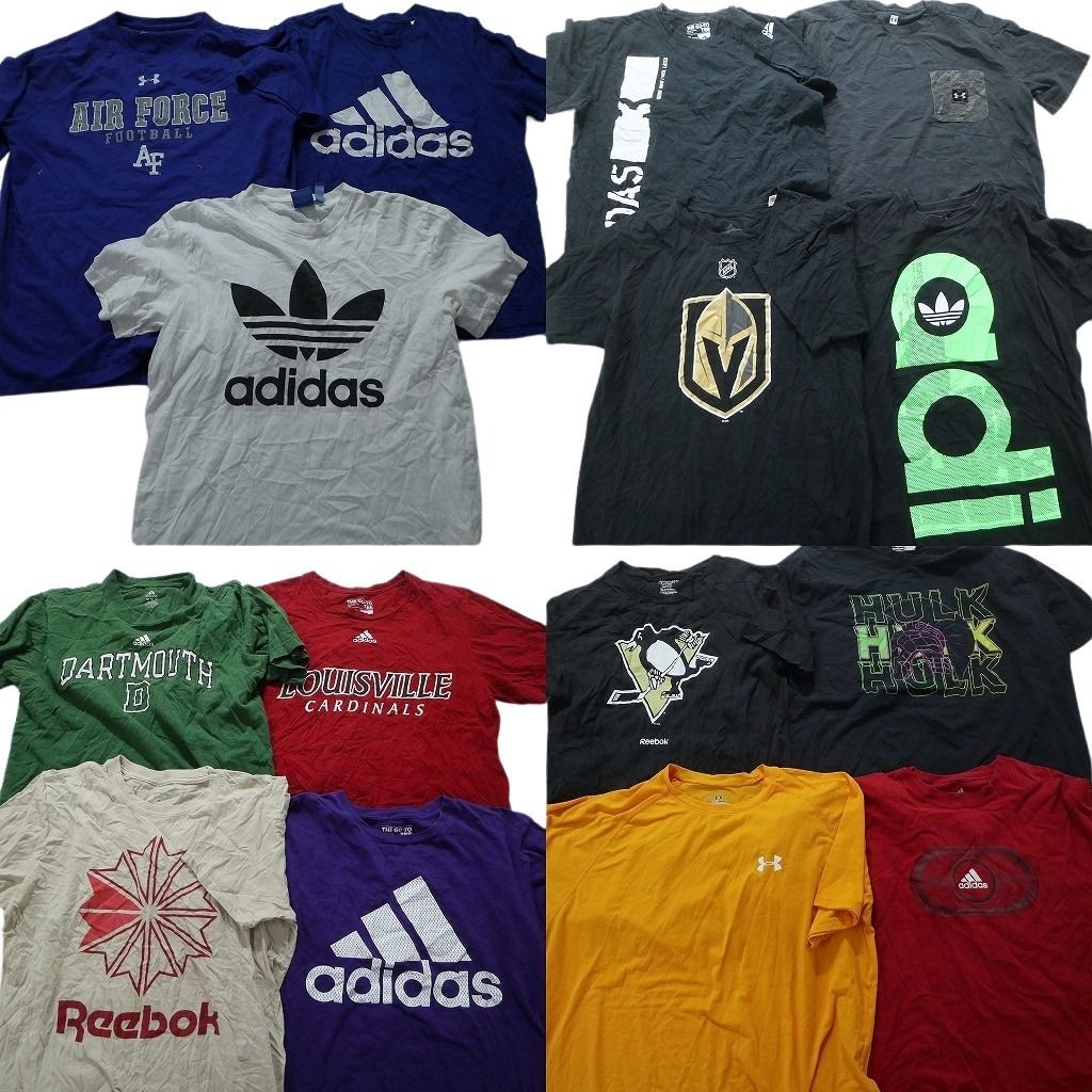 古着卸 まとめ売り スポーツブランドMIX 半袖Tシャツ 15枚セット (メンズ M ) アンダーアーマー  プロチーム NHL ペンギンズ MU9432