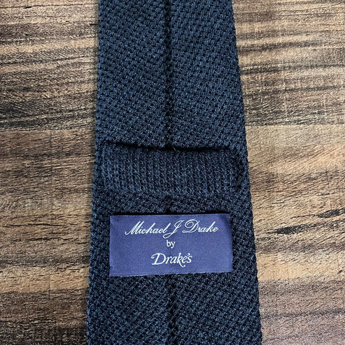 Drakes ニットタイ ドレイクス （Drake's） SC01KN PLAIN Silk Knit Tie / シルク