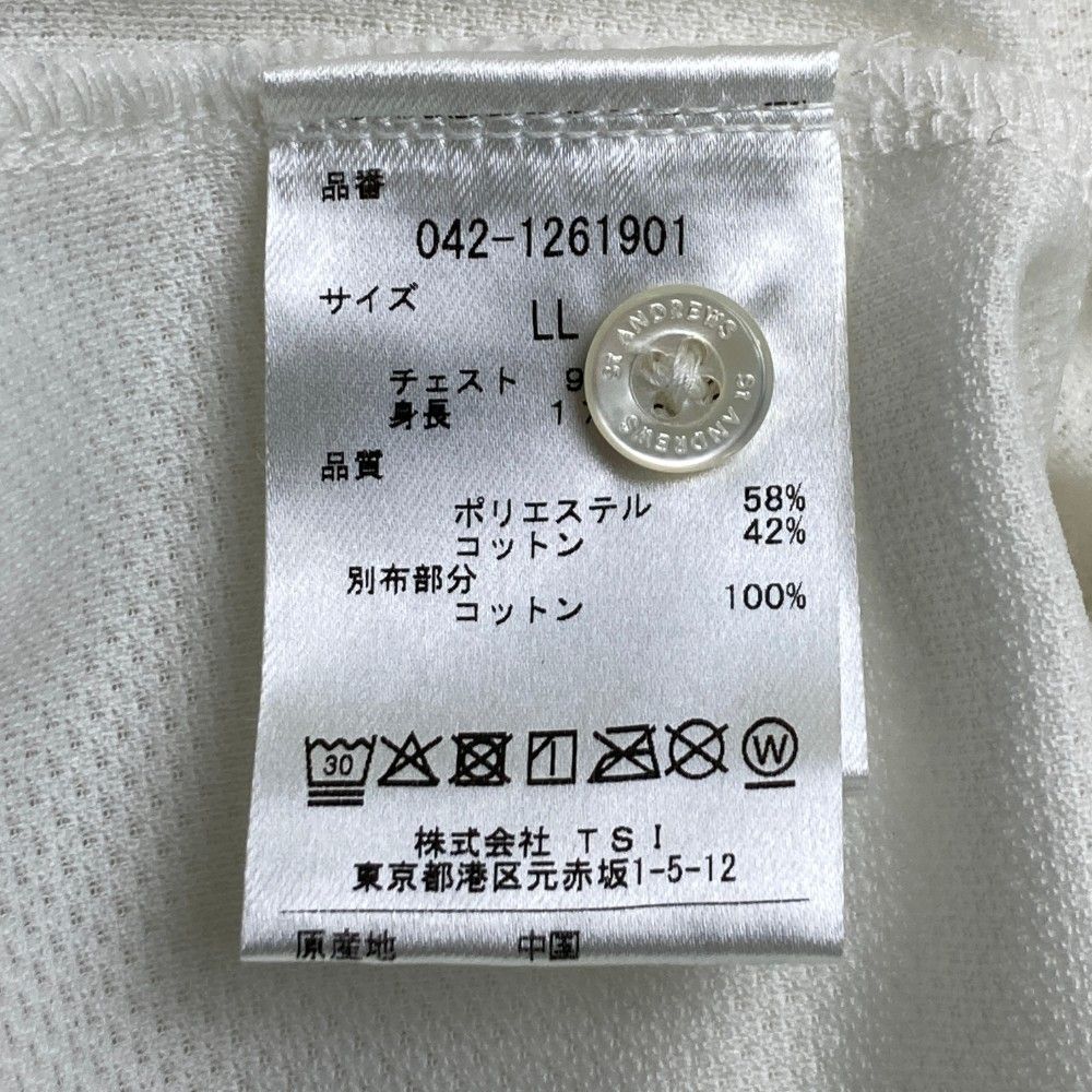 St ANDREWS】STロゴジャガード 長袖ポロシャツ (MENS)