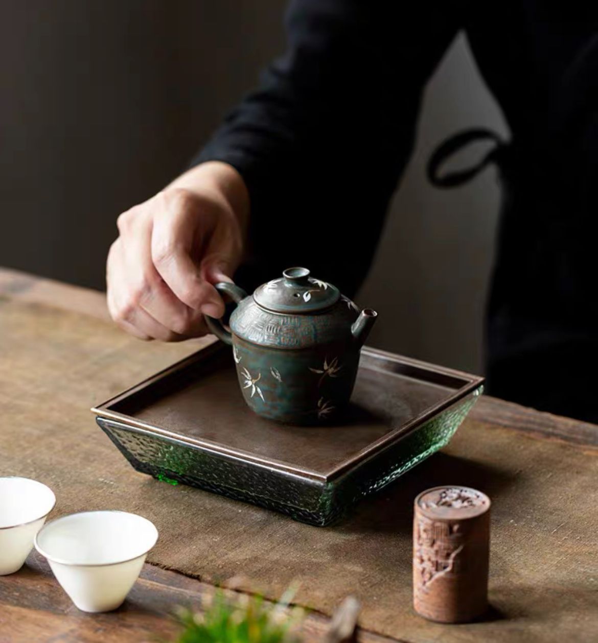 【新品未使用】煎茶道具 茶壺 茶壷 お茶セット 常滑焼 ティーポット 急須 シンプル おしゃれ セラミックス 茶器 土瓶 陶器 お茶ポット ポット  125ml 贈り物 手作り