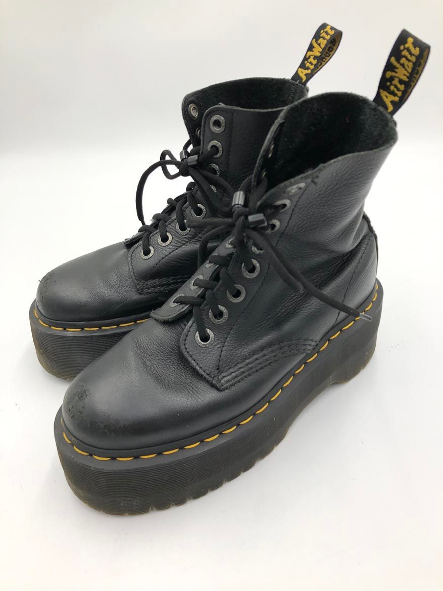 Dr.Martens ドクターマーチン 1460 Pascal Max 厚底 8ホール ブーツ 黒 ◎レディース