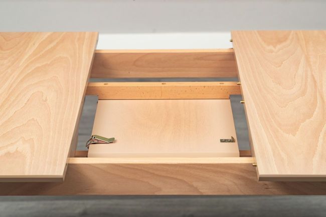 アウトレット 伸長式ダイニングテーブル幅150 190cm 無垢材 食堂テーブル 526