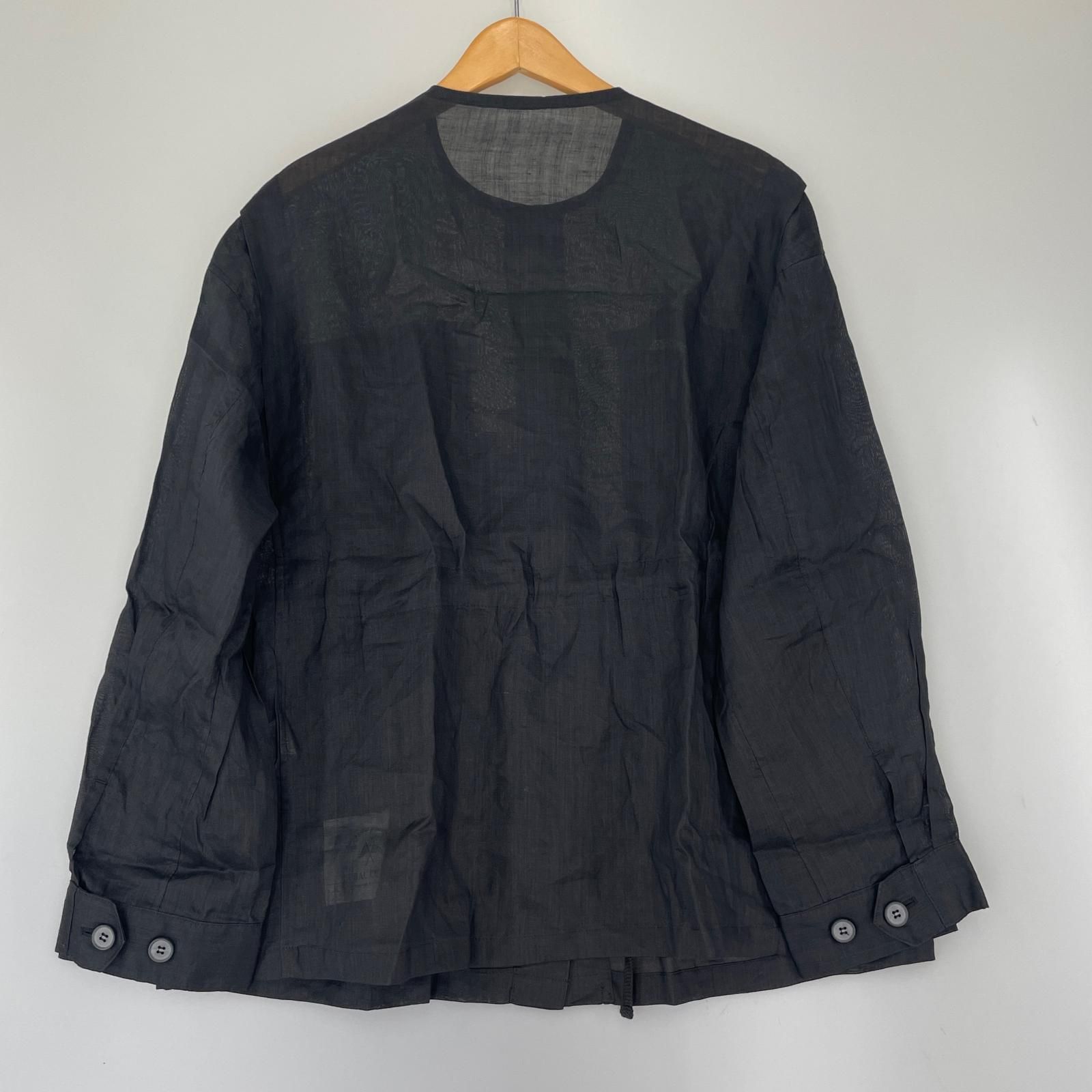 美品 PUAL CE CIN ピュアルセシン タグ付き 麻 シアー長袖シャツ sizeF 