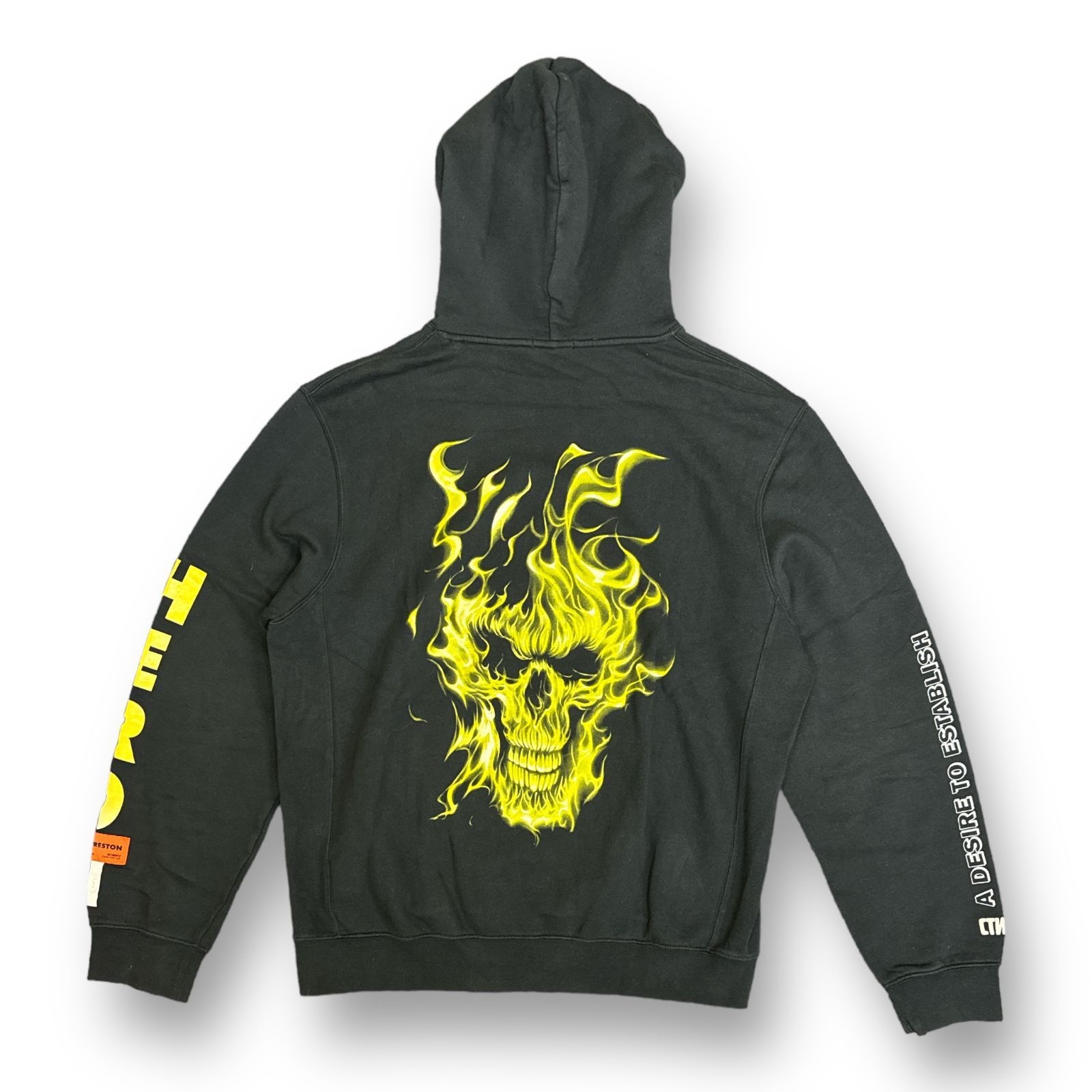 国内正規 HERON PRESTON フレイム スカル スウェット フーディ