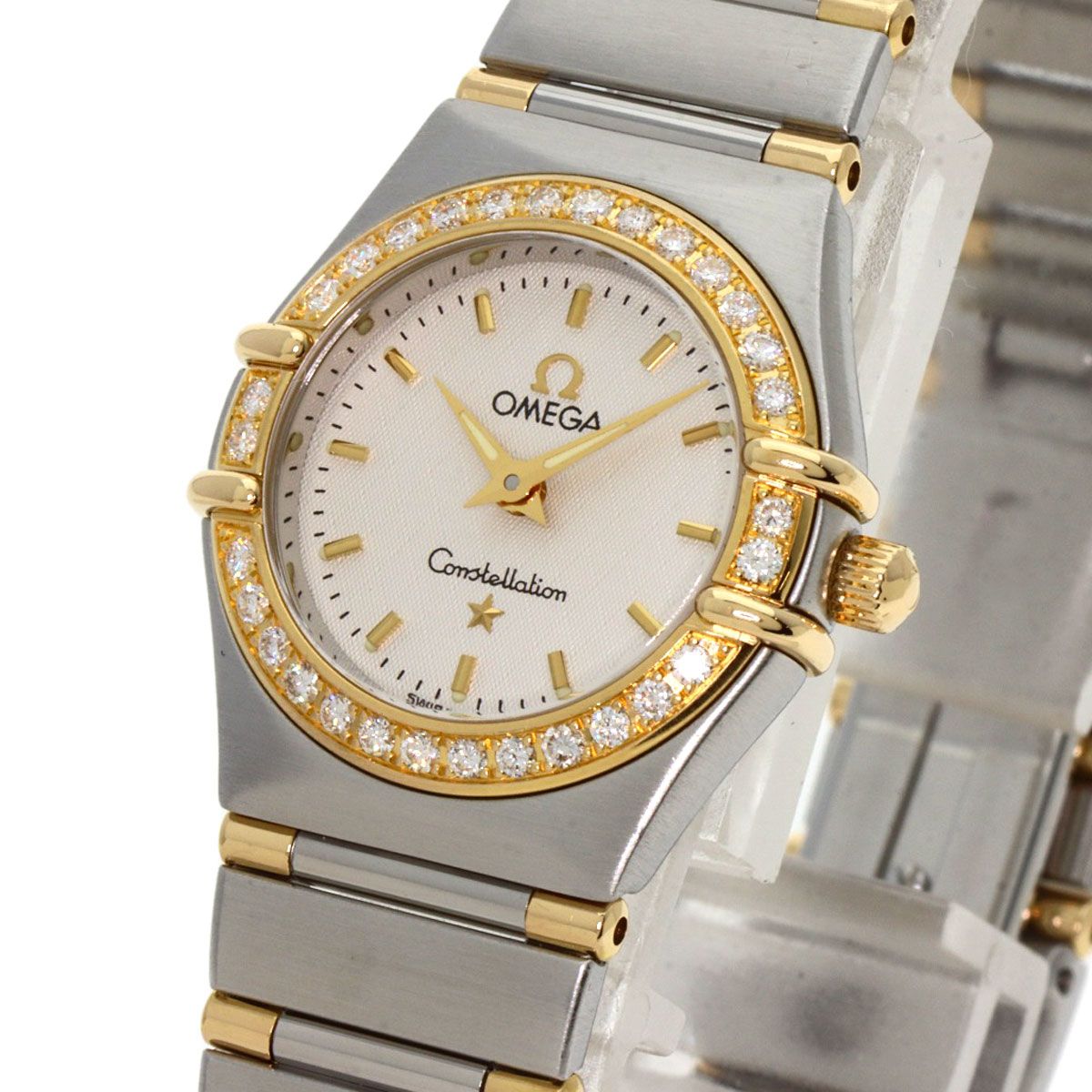 OMEGA オメガ コンステレーションミニ ダイヤモンドベゼル 腕時計 SS  