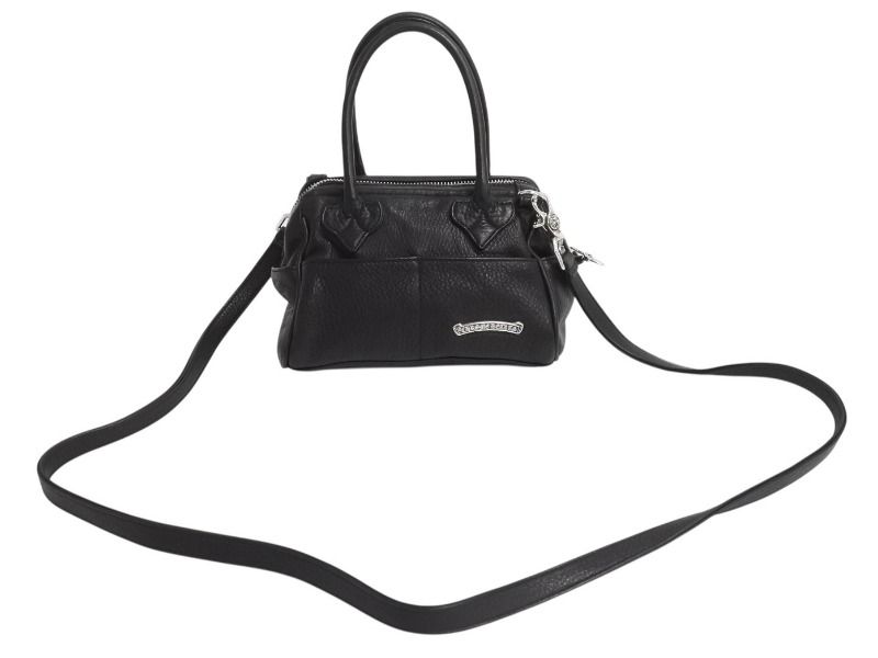 新品♡シルバー♡編み込み レザーハンドバッグ♡ Mal.♡チャーム付き CHROMEHEARTS クロムハーツ JILLIAN ジリアン ショルダーバッグ