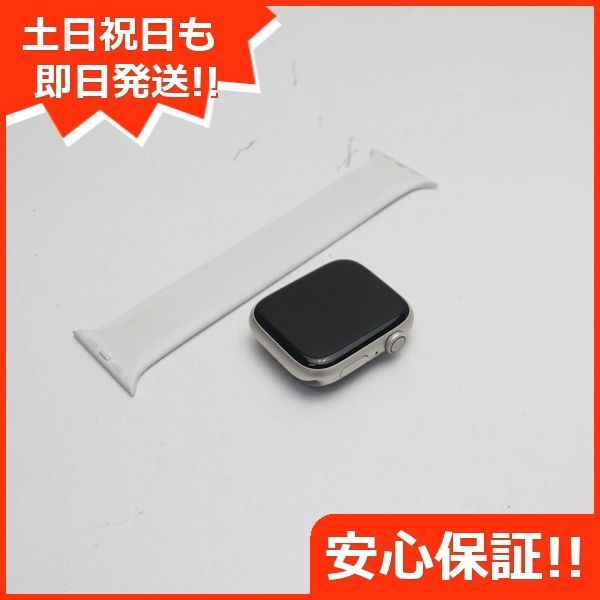 新品同様 Apple Watch Series7 45mm Cellular スターライト 白ロム