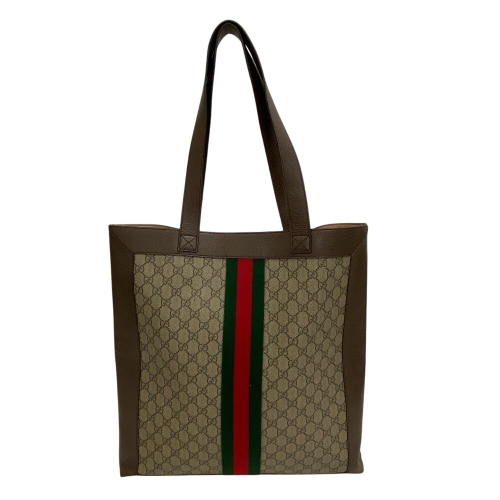 グッチ GUCCI トートバッグ GGスプリーム シェリーライン 519335 ブラウン