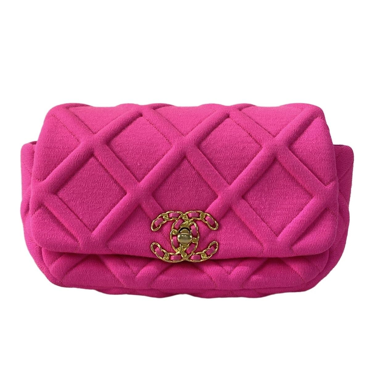 CHANEL シャネル ウエストポーチ CHANEL 19 ピンク チェーンベルト|フラップバッグ|3カラー金具 ラムスキン
