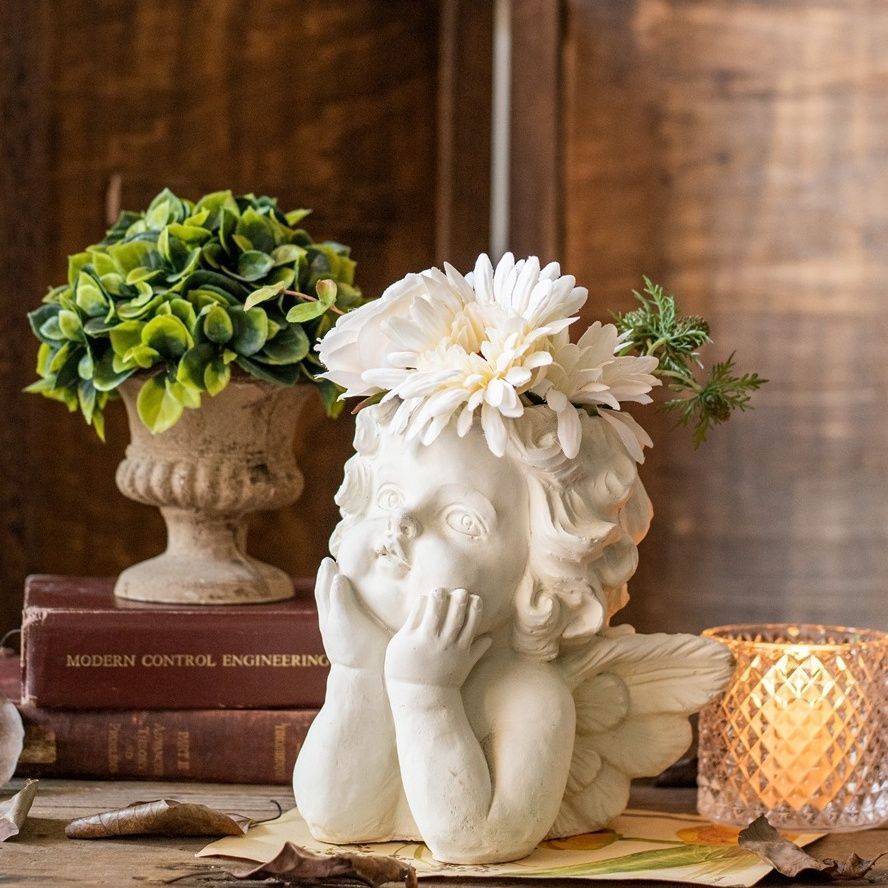 小さな天使の植木鉢 ヨーロピアンスタイル