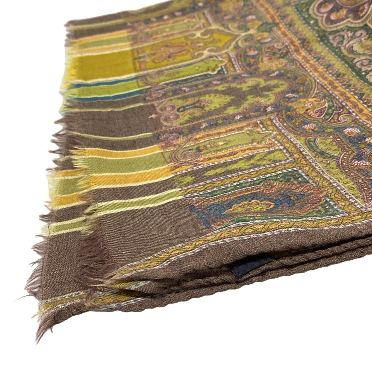 エトロ　ウールマフラー　新品 ETRO ストール マフラー ブラウン エトロ ウールマフラー 新品 ETRO ストール マフラー ブラウン