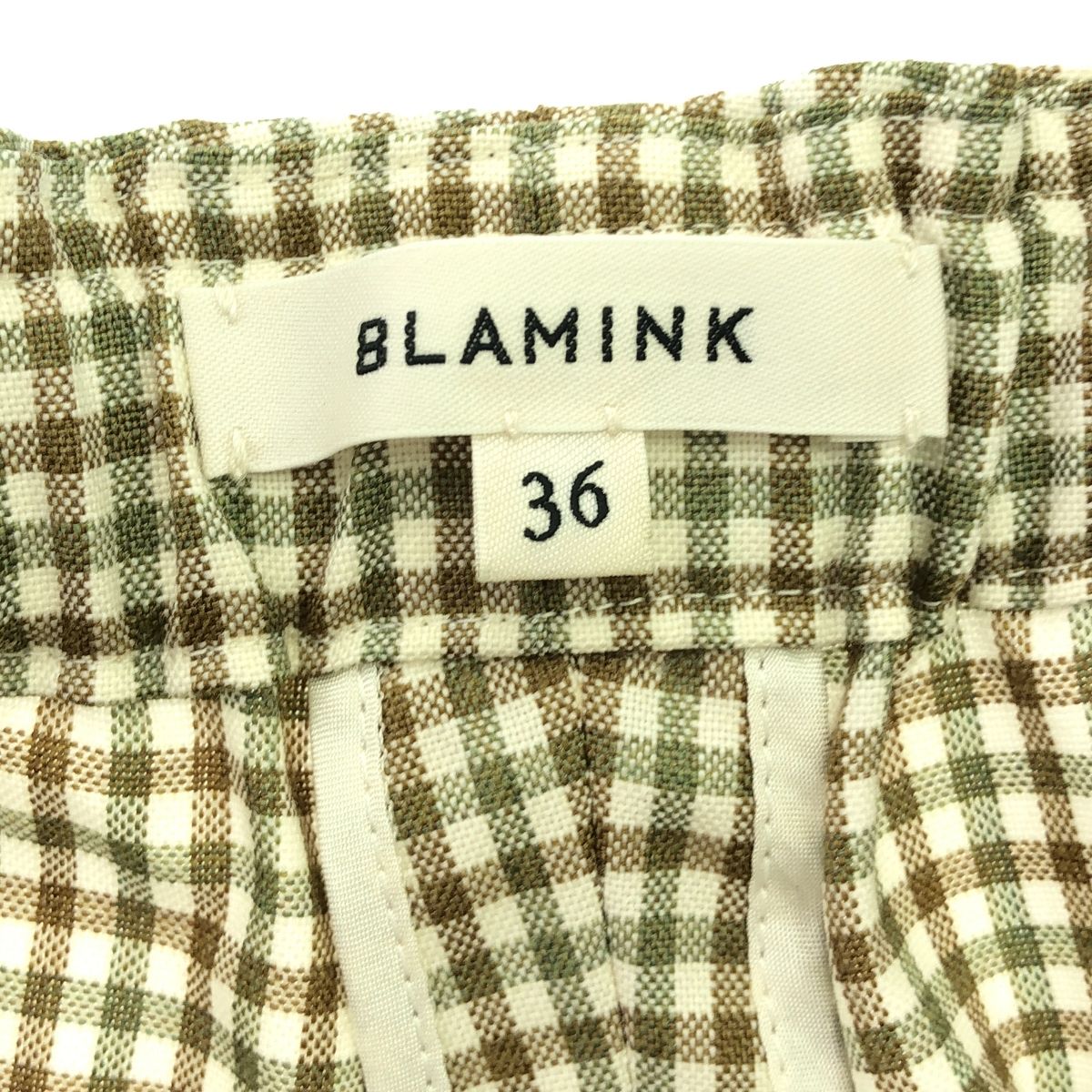 BLAMINK / ブラミンク | ウール チェック ワイド イージーパンツ | 36 