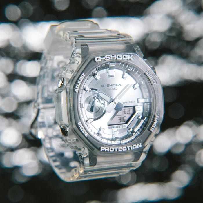 ga2100デジタル腕時計 クリア G-SHOCK新作「スケルトン」ウォッチ、バンドからケースまで透け