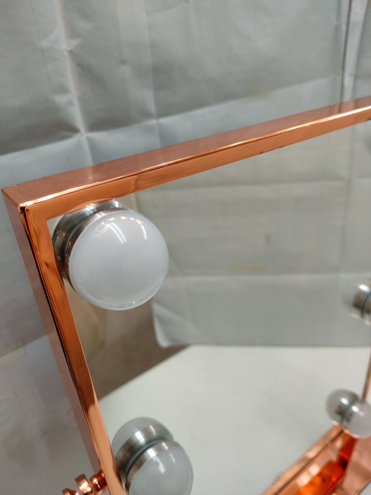 Francfranc フッツェ ハリウッドミラー スクエア2 L ピンクゴールド Francfranc(フランフラン) フッツェ ハリウッドミラー スクエア Ⅱ S