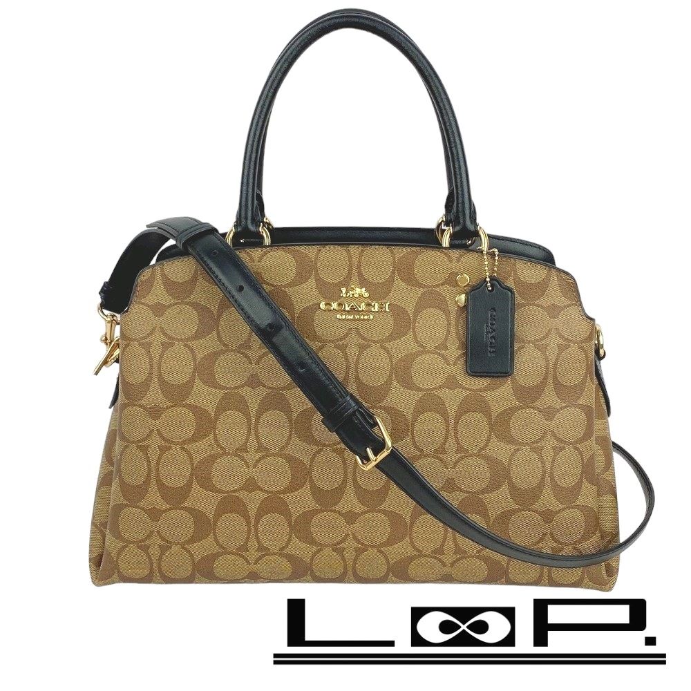 □美品□ コーチ 2WAY ハンド ショルダー バッグ シグネチャー レザー  