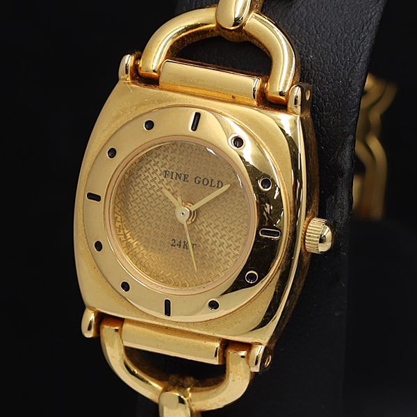 [ジャンク] ファインゴールド 文字盤24KT FINE GOLD QZ ジャンク] ファインゴールド 文字盤24KT FINE GOLD QZ
