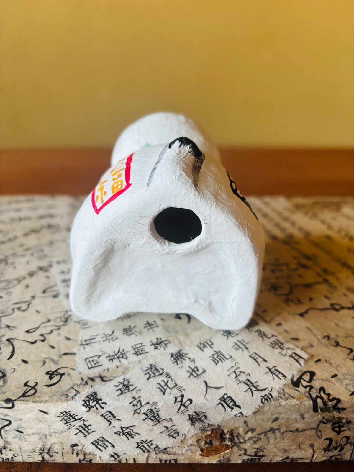 鯛持ち招き猫 一点モノ 希少 作家 創作品 Lucky charm【めで鯛】【招福
