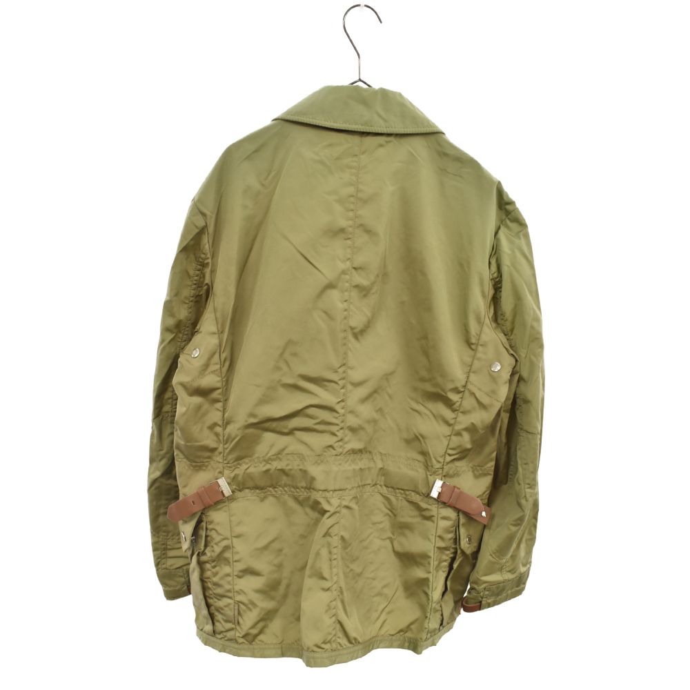 MONCLER (モンクレール) 4P レザー切り替え 長袖ミリタリーシャツ 
