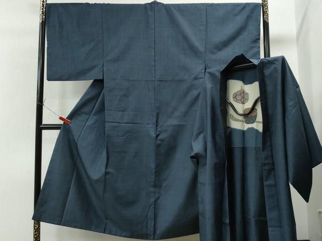 平和屋着物●男性 本場大島紬 アンサンブル 120亀甲 総詰め 正絹 CAAS6895yc