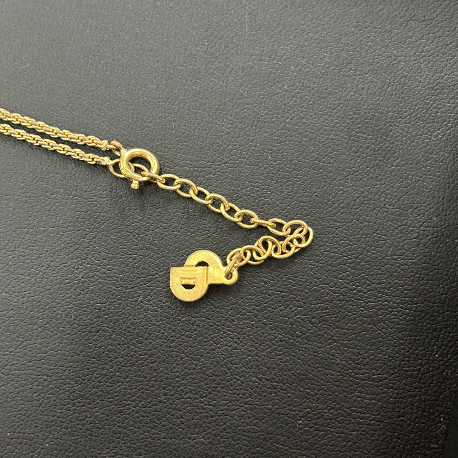 美品】Christian Dior ゴールド リボンモチーフ スイング Vintage ロゴ