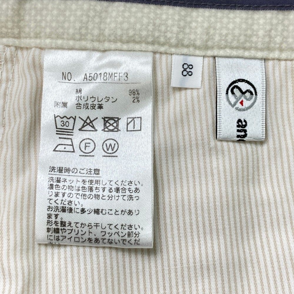 サイズ：88 AND PER SE アンパスィ 起毛 ストレッチパンツ 総柄