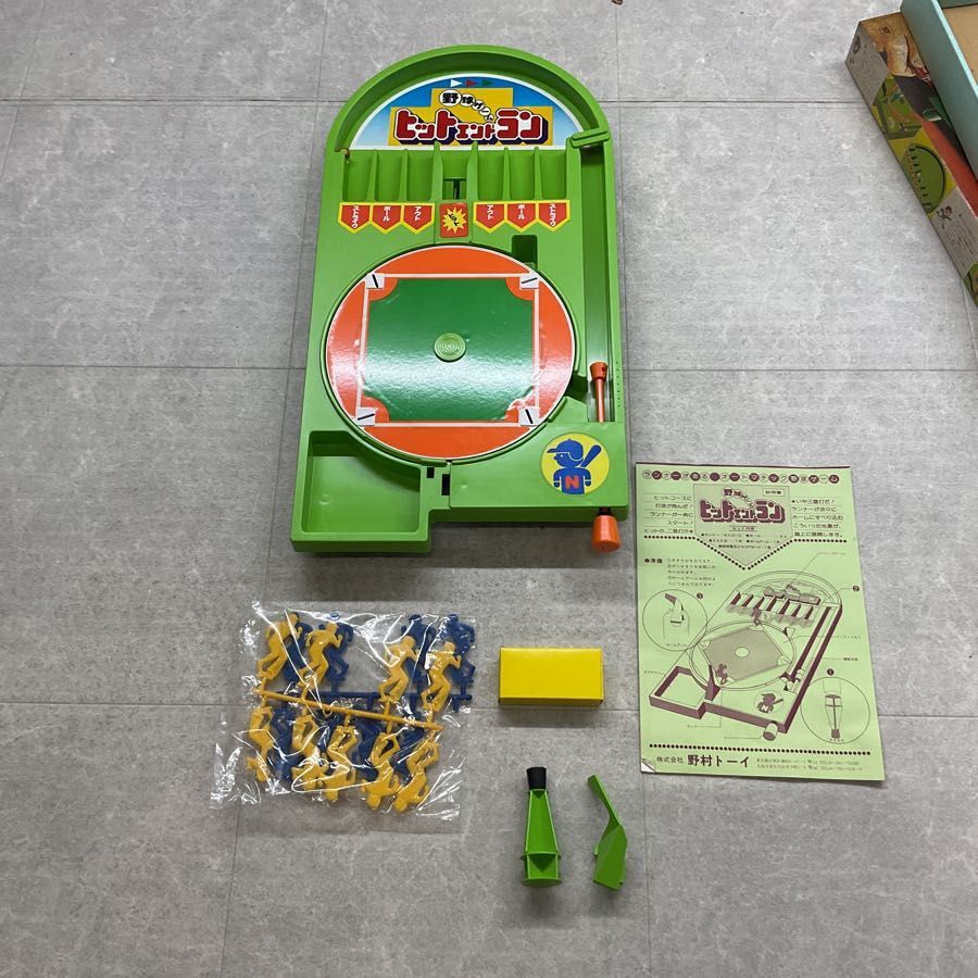 ヒットエンドラン 昭和レトロ 玩具 ボードゲーム 当時物 おもちゃ レトロ ノムラトーイ 野球盤 野球ゲーム 当時物