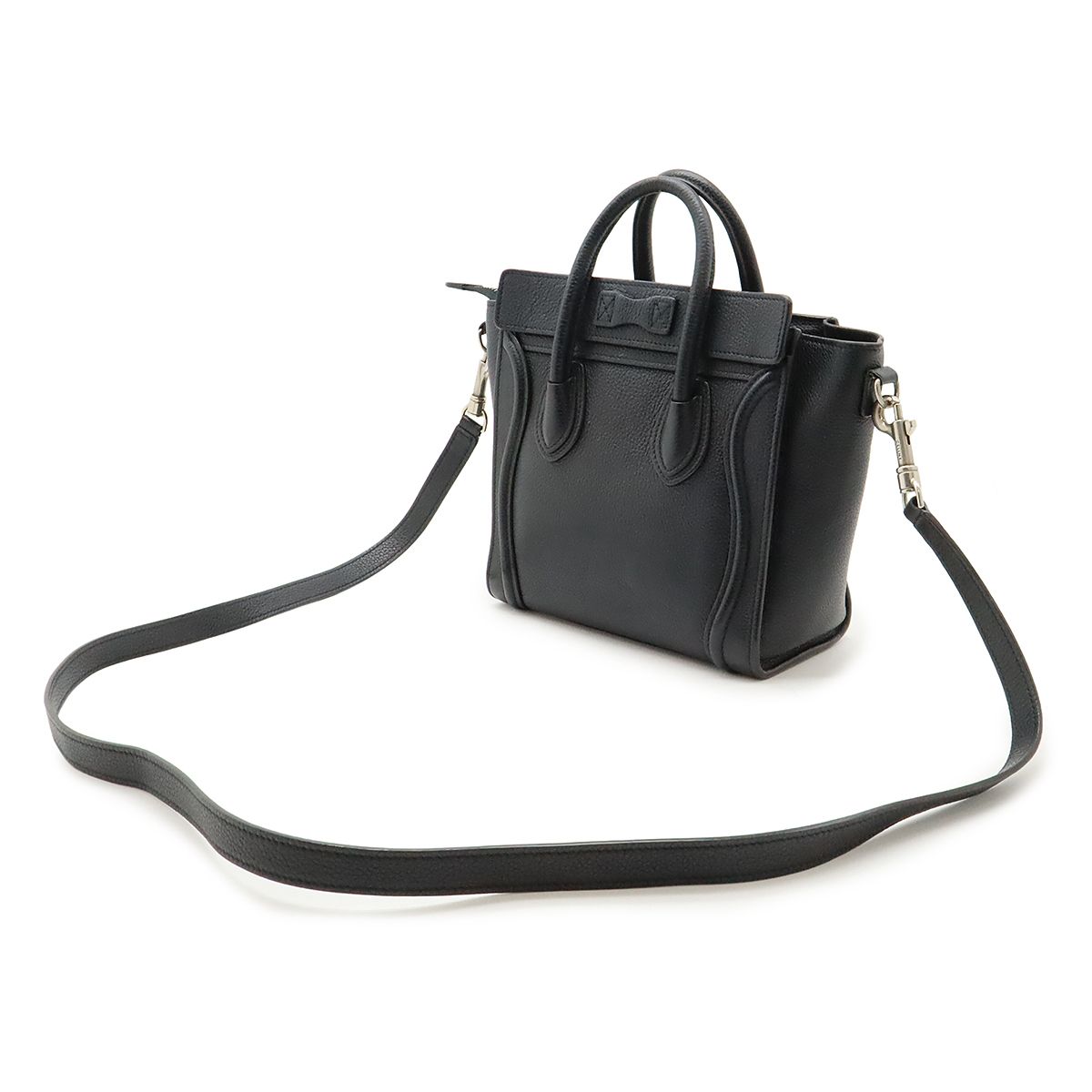 CELINE 黒 ハンドバッグ セリーヌ CELINE ミニラゲージ 黒 ハンドバック CELINE セリーヌ