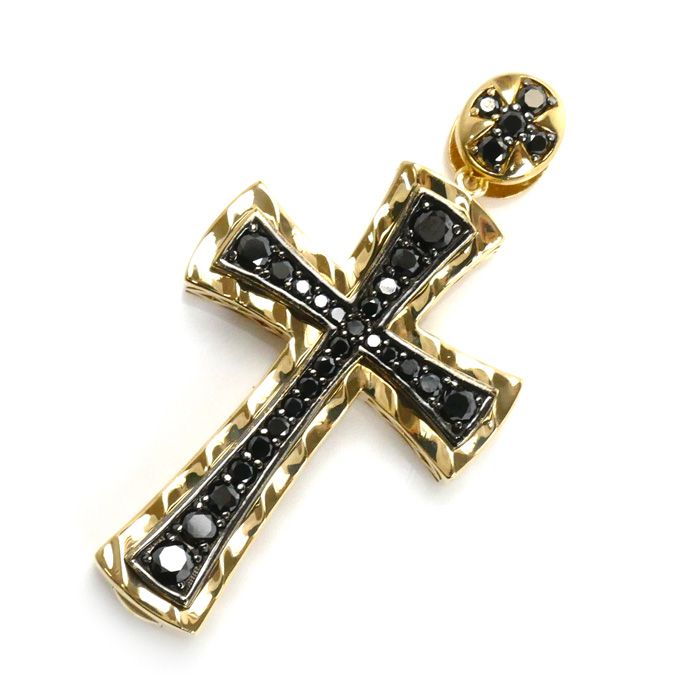 ゆきざき K18YG イエローゴールド ヨビコ ブラックダイヤ ペンダント