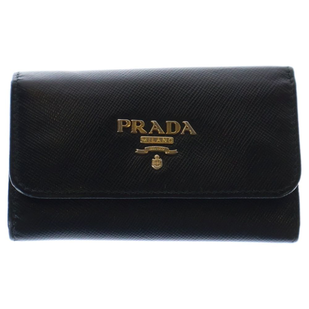 PRADA プラダ 6連キーケース サフィアーノレザー ネイビー×ゴールド