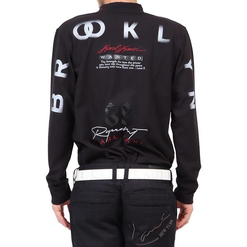 カールカナイゴルフ ドライ クロコ ストリート ハイネック ロンT 241KG1102 ブラック XXXL